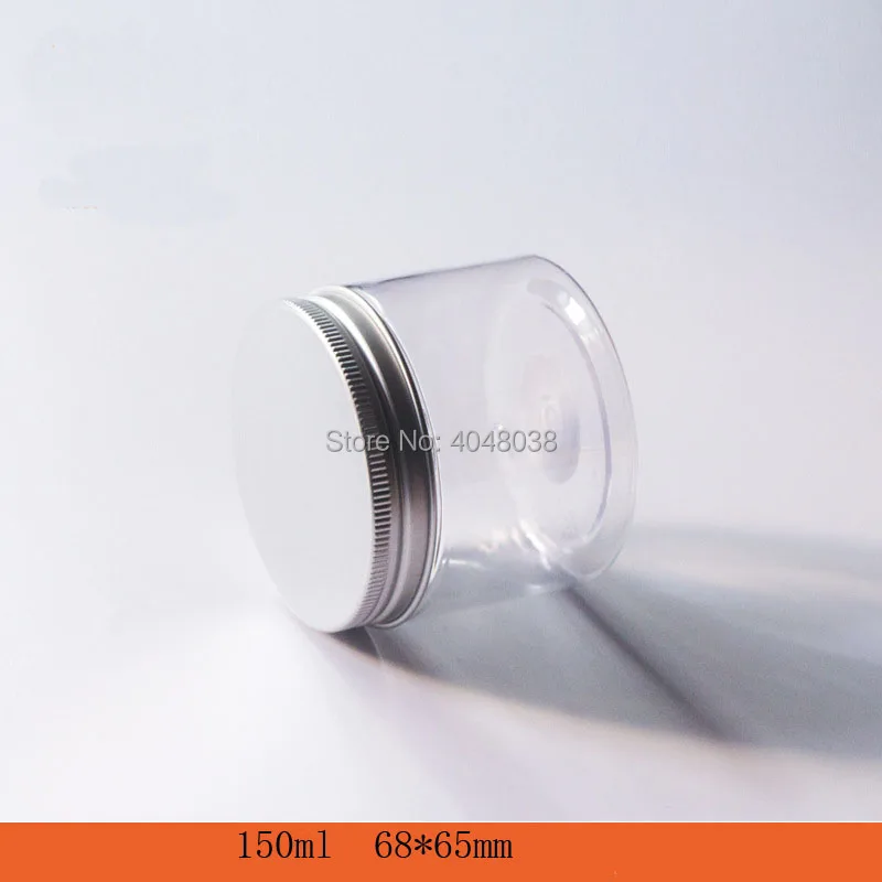 PET Plastic Aroma Candle Box 150ML Transparent Honey Storage Pot Multi-Purpose Screw Cap Sealed Cosmetic Cream Jar 50pcslot (3)