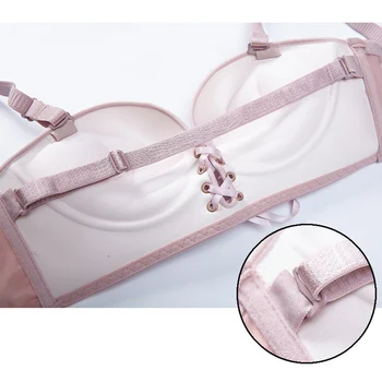 

Women Invisible Strapless Non-slip Convertible Push Up Wire Free Lingerie Bra TY66