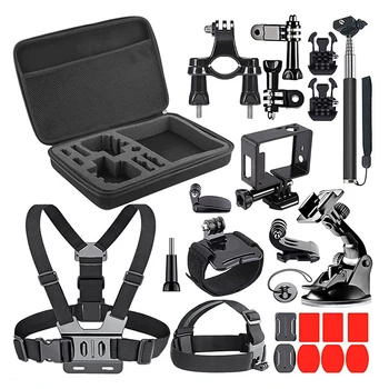 

Gosear 27PCS Complete Accessories Kit for GOPRO Sports Action Camera Diving Surfriding Cycling Bungee Jumping Water Sport