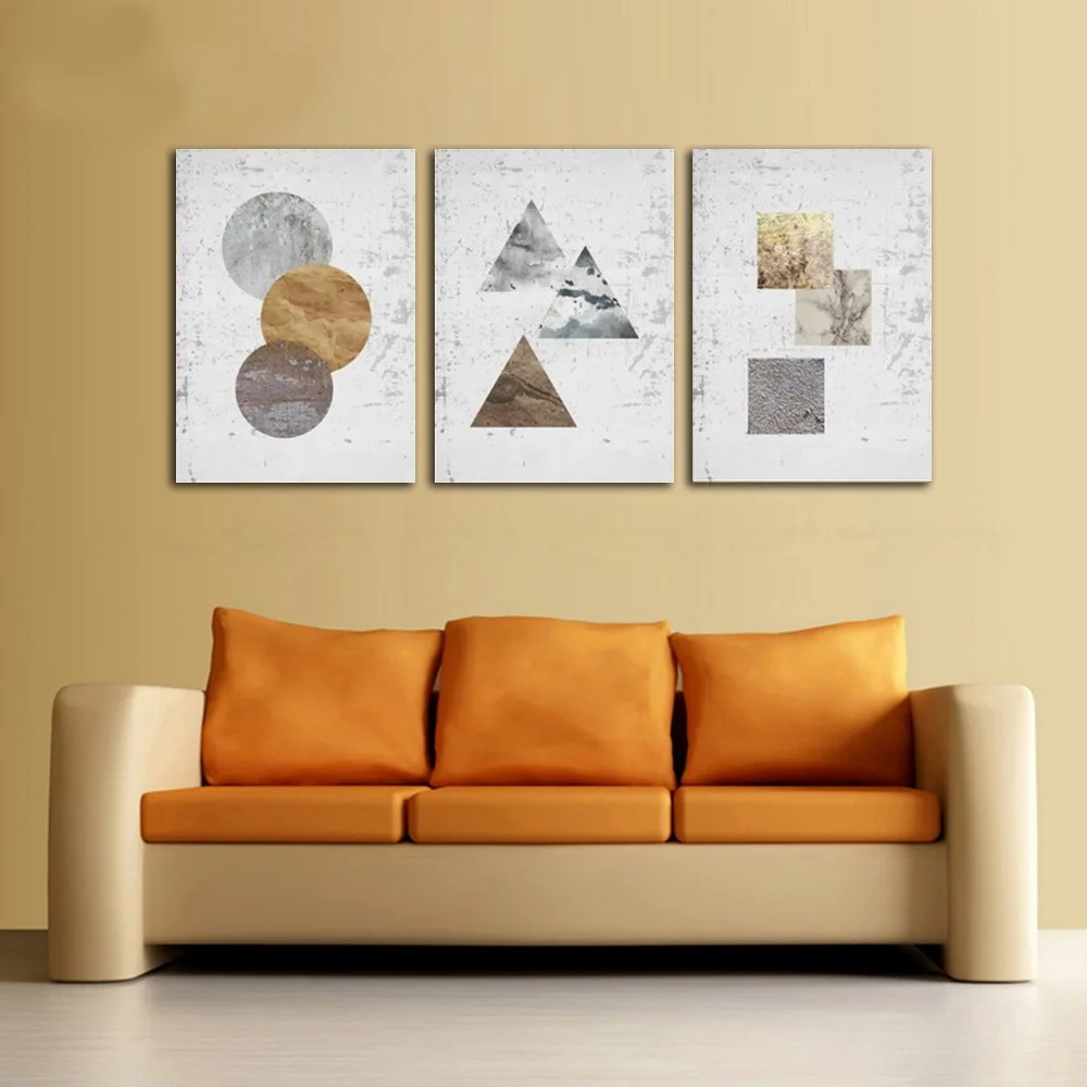 

Modern Nordic Abstract Graphics 3 Pieces Living Room Decorative Painting Wall Art Canvas poster and Prints No Framed