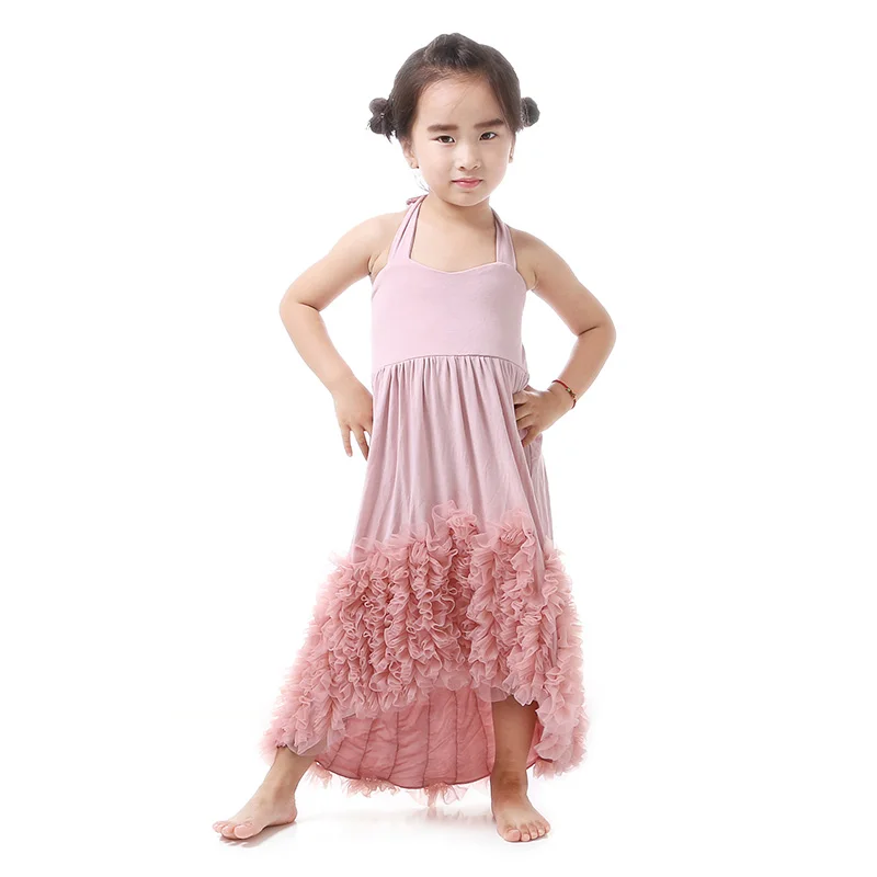 girls pink maxi dress