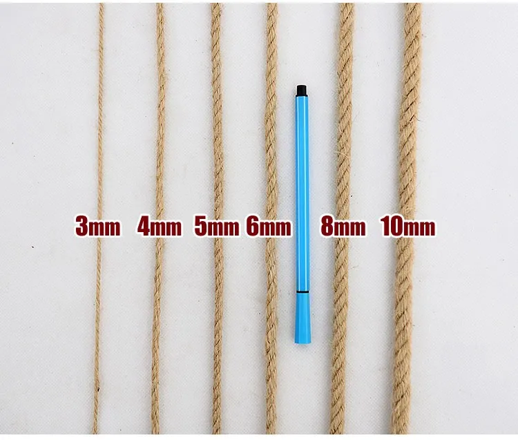 Натуральная джутовая пеньковая верёвка, ручная работа, веревка для дома, декоративная веревка, сумка с ручкой, Подарочная посылка, веревка