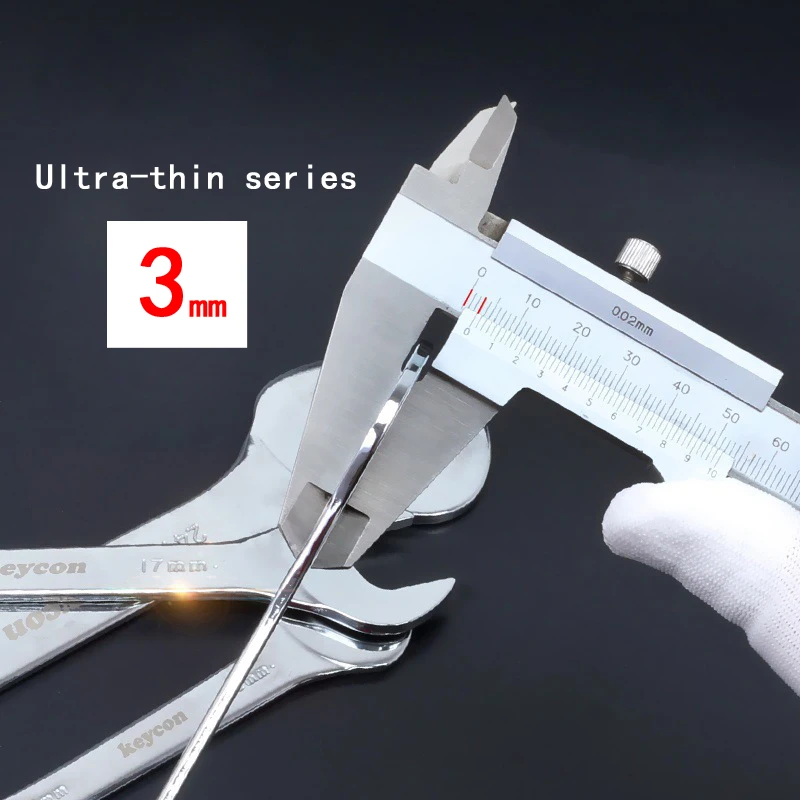 

Universal Open End Wrench 3mm Ultra-thin Double Headed Spanner Wrench for Drive Shaft Wrenches Set