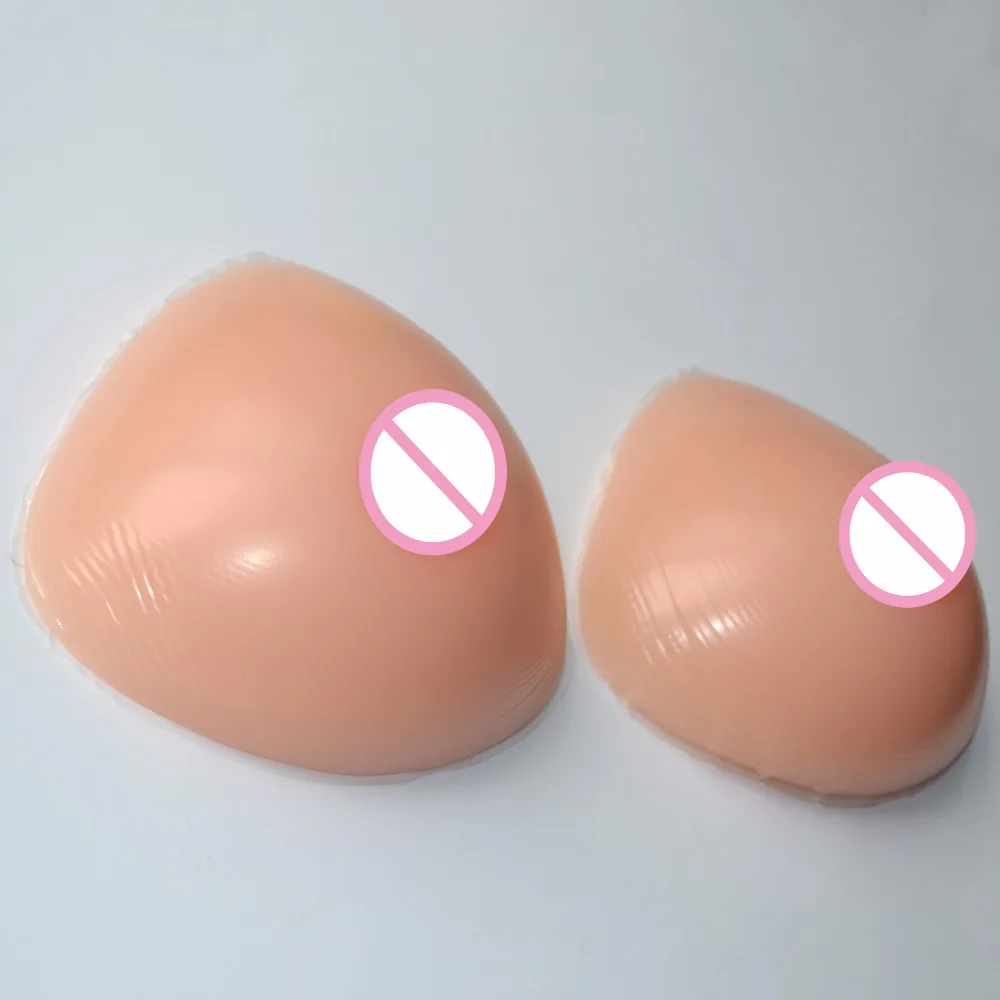 D Cup 1000g Triangle Shape Silicone Fake False Breast Forms Artificial Boobs For Mastectomy Not Allergic To Human Body allergic to pets