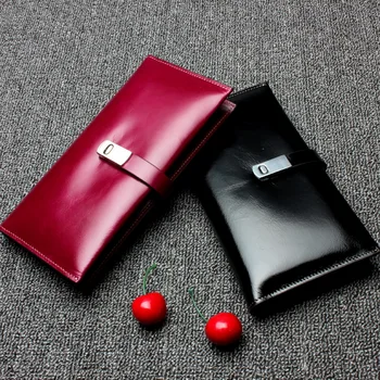 

NEW WoMen Wallets Rfid Blocking 100% Genuine Leather Long Clutch Money Bag Vintage Oil Wax Cowskin Credit Card Card Purse