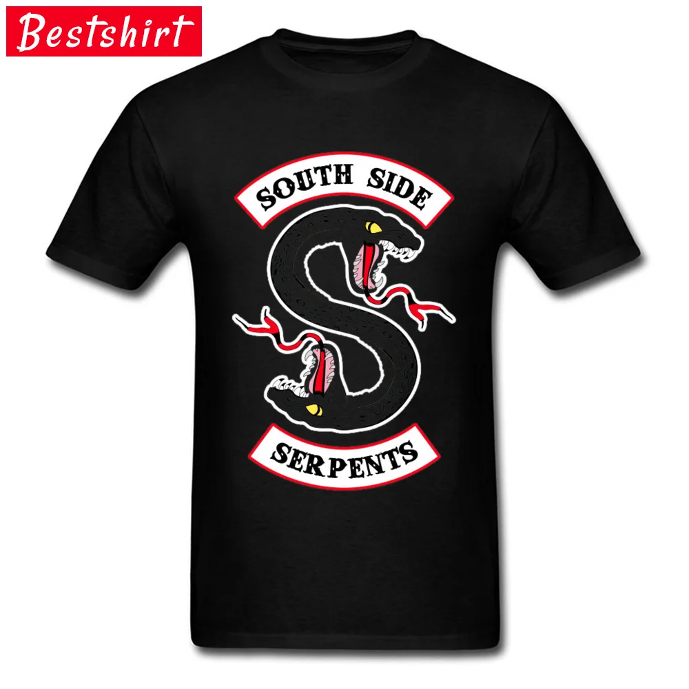Casual Design Fashionable Short Sleeve April FOOL DAY T Shirt Classic Crew Neck 100% Cotton Sweatshirts Men T Shirt Riverdale   South Side Serpents black