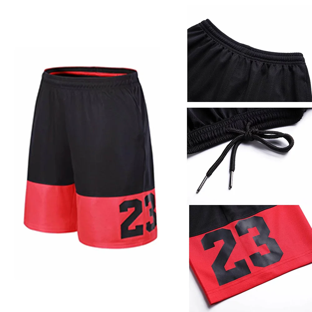 Номер 23 баскетбольные шорты с карманами, быстросохнущие дышащие баскетбольные шорты для тренировок, мужские спортивные шорты для фитнеса, тенниса, бега