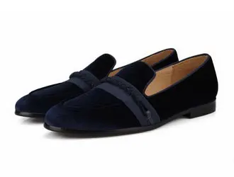 Крутые синие замшевые мокасины в бельгийском стиле; мужские мокасины; слипоны; повседневная обувь; модельные туфли на плоской подошве из натуральной кожи