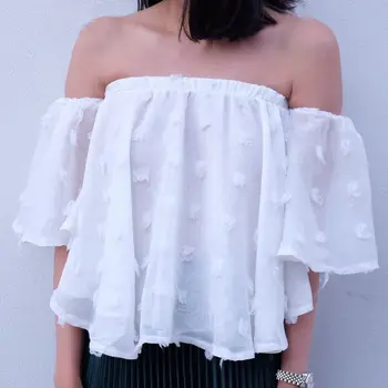 

Fashion Women Lady Sexy Off Shoulder Loose Sleeve T-Shirts Tops Summer Casual Solid Short Loose T-shirts