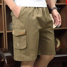 Модные хлопковые шорты мужские с карманами летние прямые шорты хип-хоп до колена Короткие Hombre