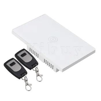 

BQLZR Chip 1527 433MHz 1 Ch RF Wireless Remote Control and White Smart Wifi Touch Wall Switch Control Panel 1 Gang US