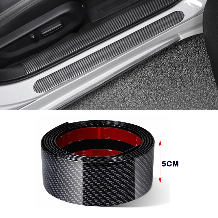 

5CM CAR DOOR SILL COVER SHRESHOLD GUARD BUMPER TRUNK ANTI-SCRATCH STICKER AUTO STEP PROTECTIVE STRIP DIY ANTI-COLLISION DECAL