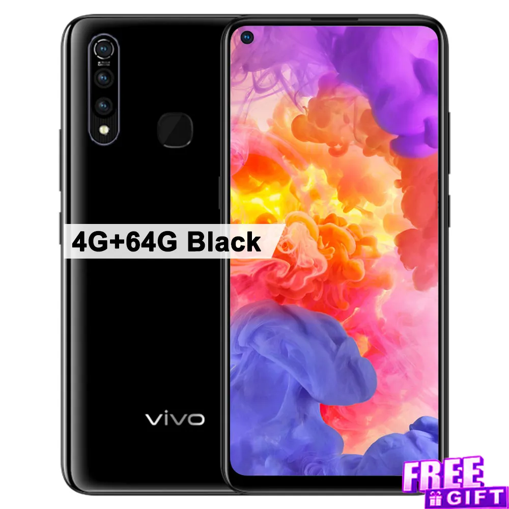 Мобильный телефон vivo Z5x, 5000 мАч, 6,53 дюйма, 4G, 64G, Восьмиядерный процессор Snapdragon 710, камера 16 МП, Android 9, смартфон, play store - Цвет: Z5x 4G 64G Black