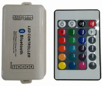 

[Seven Neon]Free shipping 20keys DC12V 18A LED Bluetooth RGB controller for 5050/3528 RGB LED strip by Android/IOS Smartphone