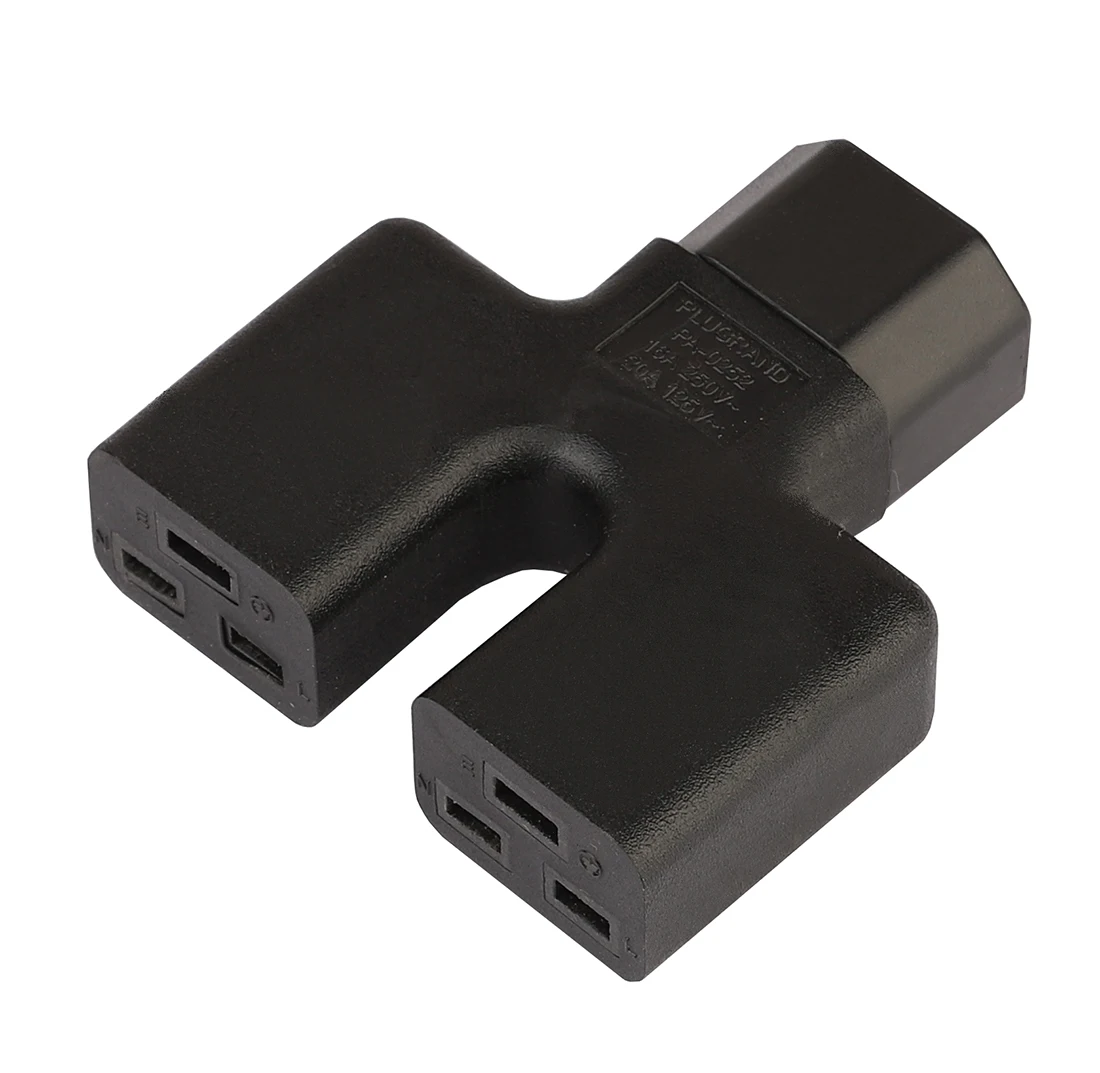 IEC320 C14 TO C19, IEC 320 C14 Male to Dual 2*C19 Female Power Adapter, IEC Male to 16A 20A UPS PDU Power Adapter