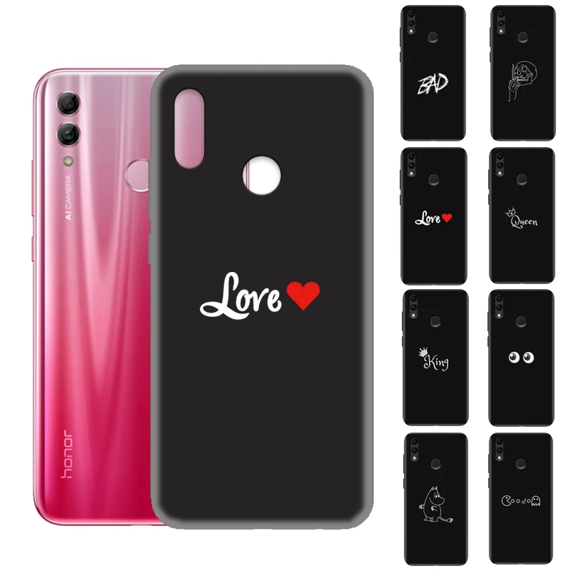 

'Eyes Heart Queen King Bad' Custom Print Soft Black Silicone Case for Huawei Honor 8X 10 Lite 9 8C Anti-Fingerprint Cover Cute