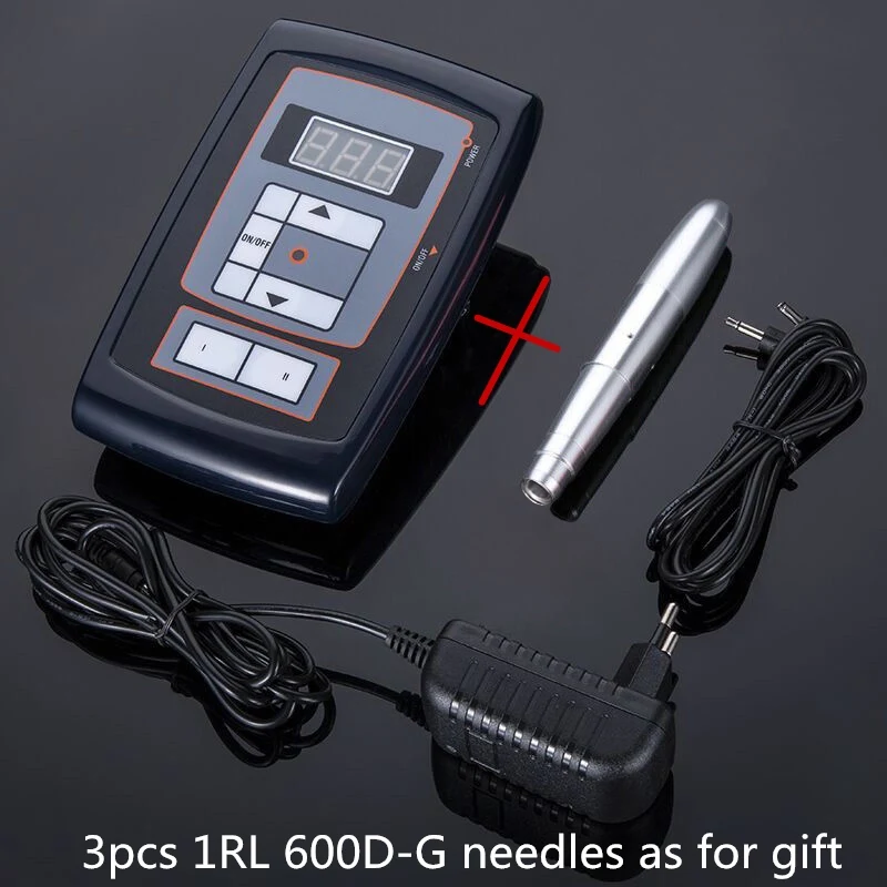 

2019 Nouveau Rotary Swiss Motor Permanent Makeup Lips Tattoo Machine Gun Power Kit Set Use with 600D-G Cartridge Needles Supply