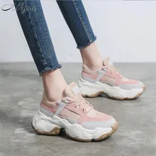 Mhysa 2019 Primavera Novas Cores Misturadas Chunky das Mulheres Das Sapatilhas Das Mulheres Sapatos de Plataforma Casuais Femininos Sapatos do Pai T501 Chaussure Femme