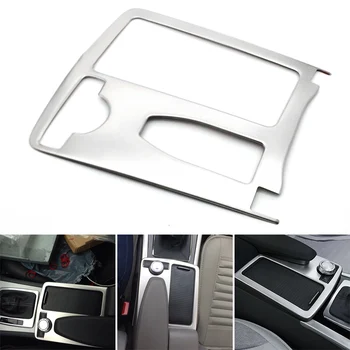 

Silver Stainless Steel Water Cup Holder Frame Cover Trim suitable for Mercedes Benz C Class W204 2011-2014