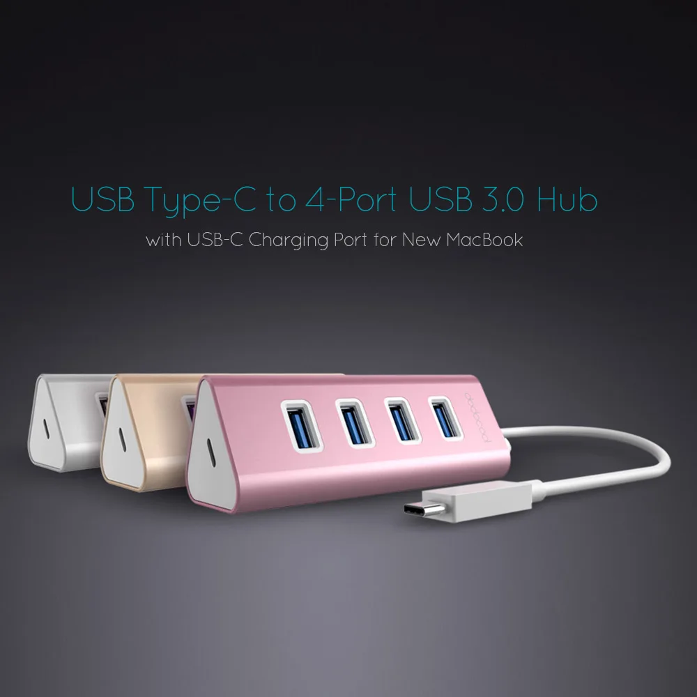 Алюминиевый USB концентратор dodocool с Type C папа на 4 порта 3 0 адаптер концентратора со