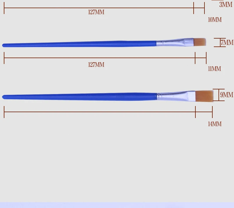 EZONE 1 шт., кисти для рисования для начинающих, масляные краски, акварельные плоские волосы, крючок, кисть, акрил, гуашь, рисование, школьные художественные принадлежности