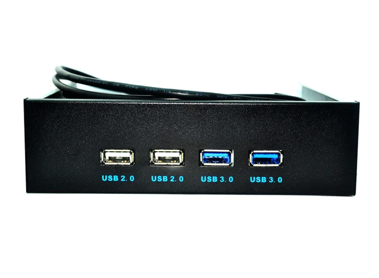 L 4 порта USB 3,0+ USB2.0 5,25 дюйма флоппи-отсек передняя панель с адаптером питания USB 3,0 концентратор spiltter 2 порта usb3.0 2 порта ubs2.0