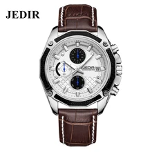 JEDIR Quartz Watches Men’s Analog Leather Wrist watch Multifunction Big Dial Male Military Sport Relojes Waterproof Luxury Brand