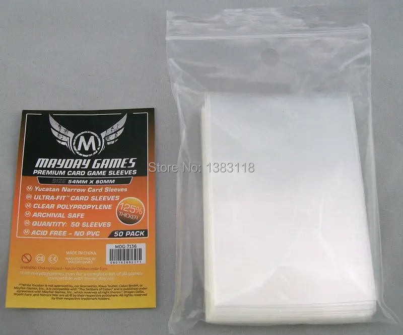 1pack 125 thicker Premium sleeves MDG 7136 for 54x80mm Yucatan Narrow