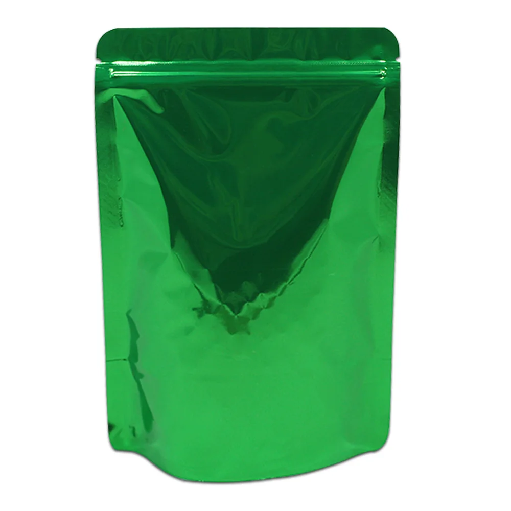 11*16 см термогерметичный стоячий пакет для продуктов со струнным замком упаковка из алюминия цветная майларовая фольга кофе гайки мешок для упаковки конфет - Цвет: Green