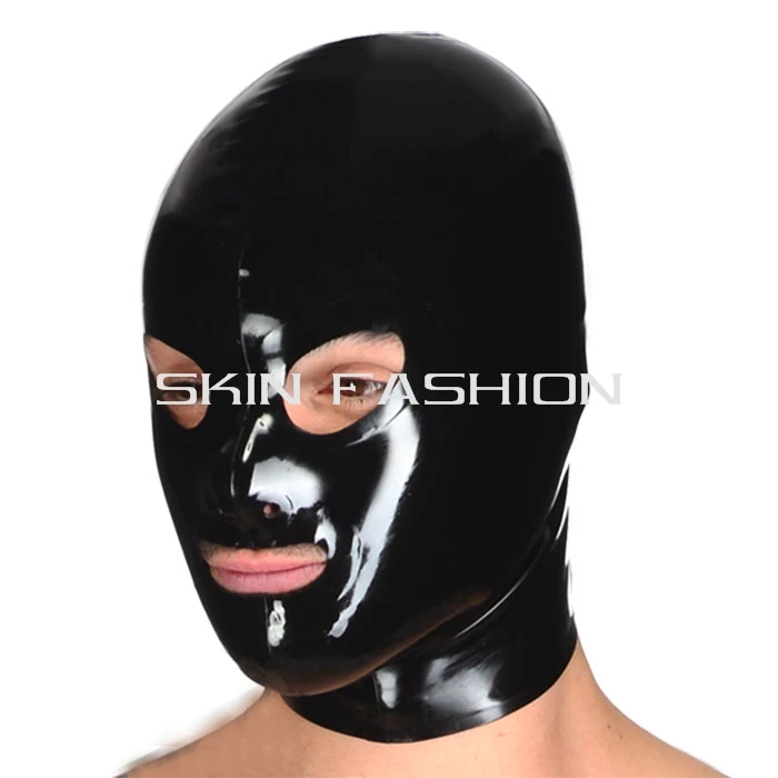 

Free shipping !! Hot sale unisex latex masks black fetish hood