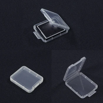 

5x4x0.6cm 10PCS Transparent Standard CF Memory Card Case Holder Box Storage
