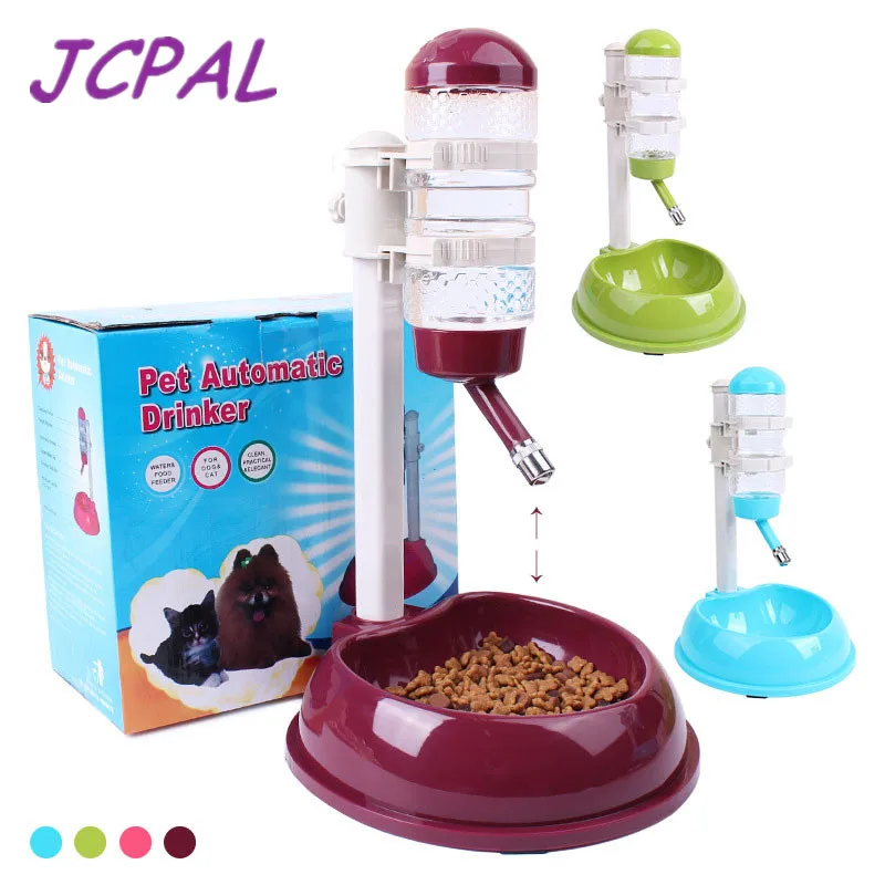 JCPAL автоматическая кормушка для домашних животных, пластиковая миска для еды для собак, миска для кошек, бутылка для воды, диспенсер для горячих домашних животных, для собак, автоматическая поилка, фонтан
