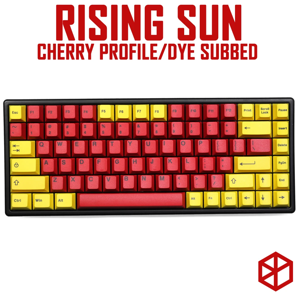 Rising Sun Cherry комплект с верхним колпачком для клавиатуры gh60 xd60 xd84 tada68 rs96 zz96 87 104 660