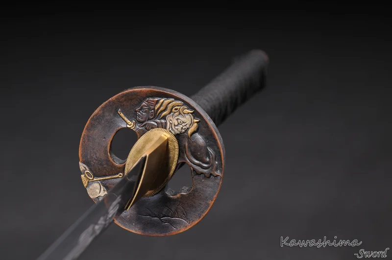 Grade A Katana Damasucs Folded Steel Clay Temper Blade Engraved Pattern Sharp Ready for Battle|blade blade|blade sharpblade clay |