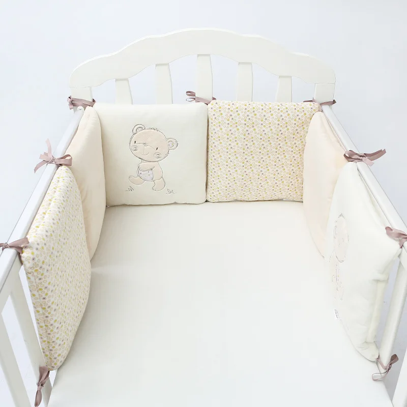 6 шт./упак. Детская кровать бампер детская кроватка бампер кровать протектор дышащая детская защита для кроватки Подушка детские подушки - Цвет: Bear