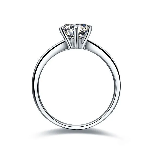1 карат бриллиант в круглой огранке искусственные бриллианты SONA обручальное кольцо Шесть крапанов Южная Корея стиль удивить ювелирные изделия подарок для матери