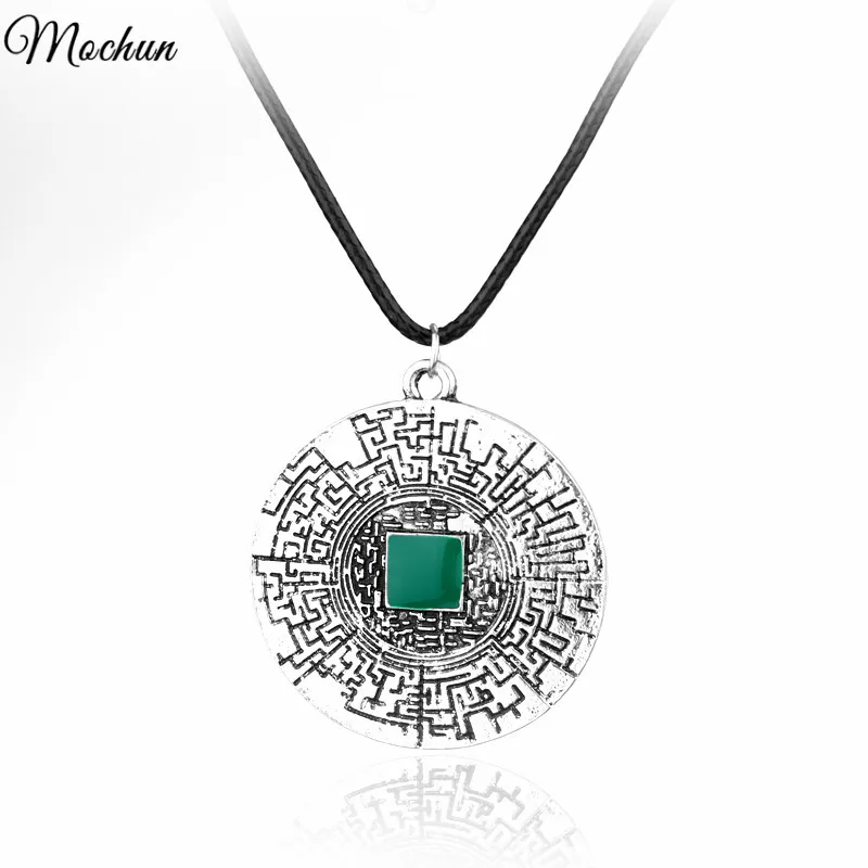 

MQCHUN The Maze Runner labyrinth pendant Thomas leather necklace fashion movies jewelry for men women