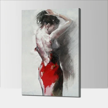 

wholesale High Quality Cheap Price 100% Handmade Abstract Sexy Woman Back Oil Painting On Canvas for Home Living Room Decoration