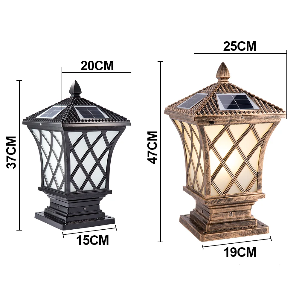 Ilumina o Tampão do Cargo da Jarda à Prova Água e da Oxidação de Alumínio da Luz da Coluna do Automóvel Exterior de Ligar a Coluna Solar Dwaterproof Desligar Villa cm 19 - 15 7 Cheap Lâmpadas solares