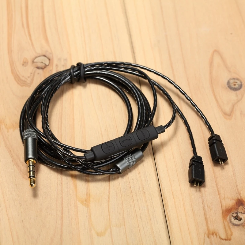 

0.75mm 2Pin Earphone Cable With Mic Volume Controller Replacement for UE TF10 TF15 5PRO SF3 Headphone