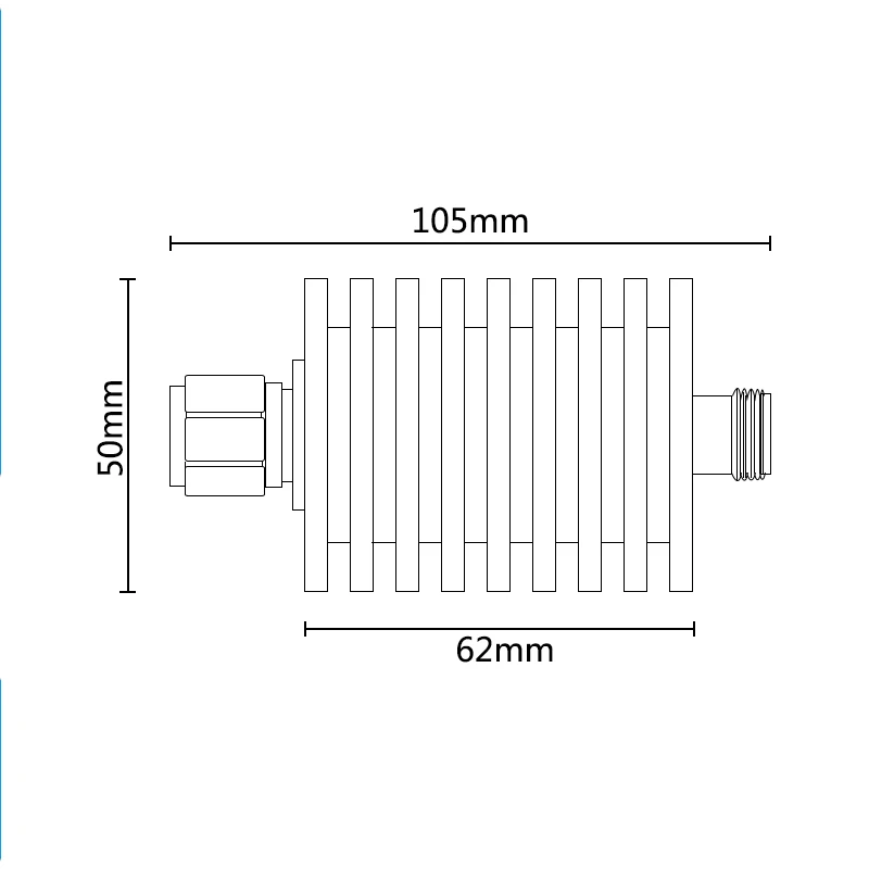 50 Вт N-JK радиочастотный коаксиальный Фиксированный аттенюатор, DC-3Ghz, 50 ом, 1 дБ, 2 дБ, 3 дБ, 5 дБ, 6 дБ, 10 дБ, 15 дБ, 20 дБ, 30 дБ, 40 дБ, 50 дБ