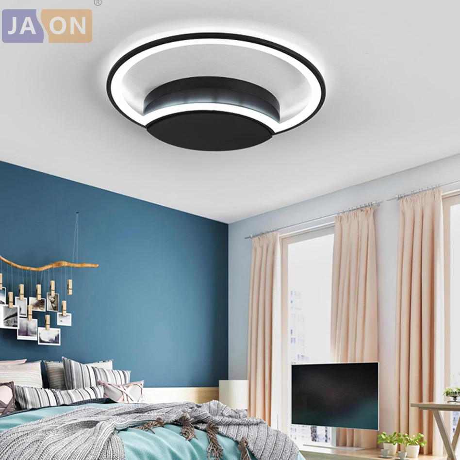 

LED Modern Iron Acryl Round Black White Lucky Ring LED Lamp.LED Light.Ceiling Lights.LED Ceiling Light. Ceiling Lamp For Foyer