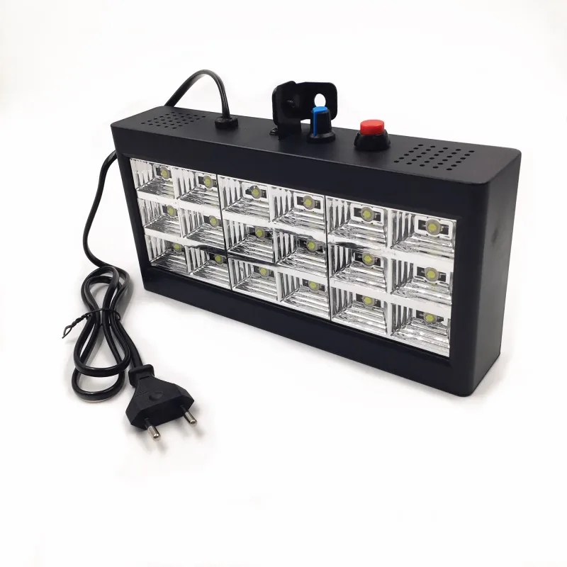 Светодиодный сценический стробоскоп со звуком 18 RGB диджейская лампа