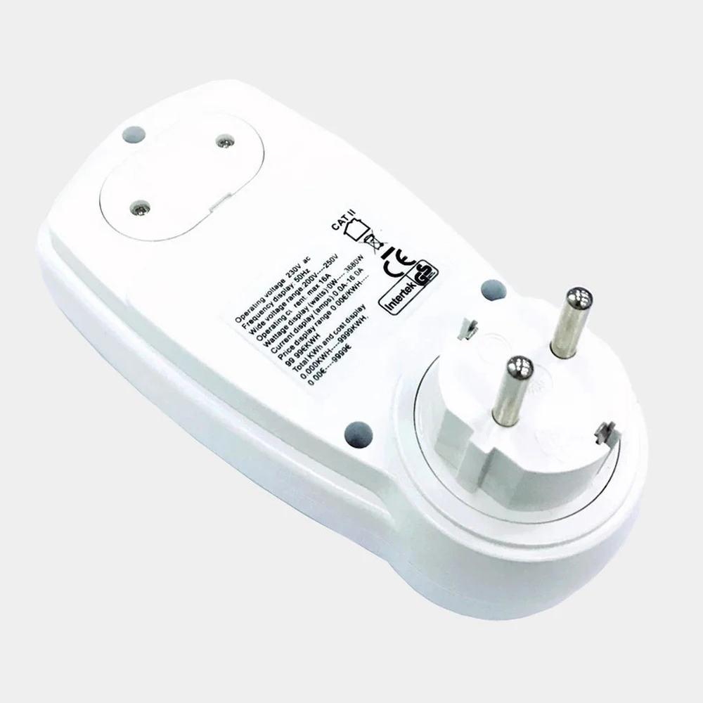 Intelligent AC Energy Meter Wattmeter Socket Backlight EU US FR UK Voltage Current Frequency Electricity Monitor EU/US/UK Plug