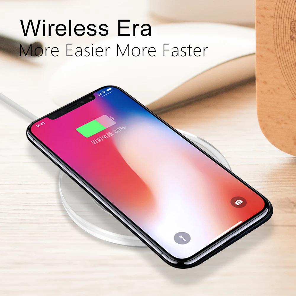 Беспроводное зарядное устройство QI для Samsung Galaxy S9 S8 S7 S6 беспроводное USB iPhone X 8 7 6 6s