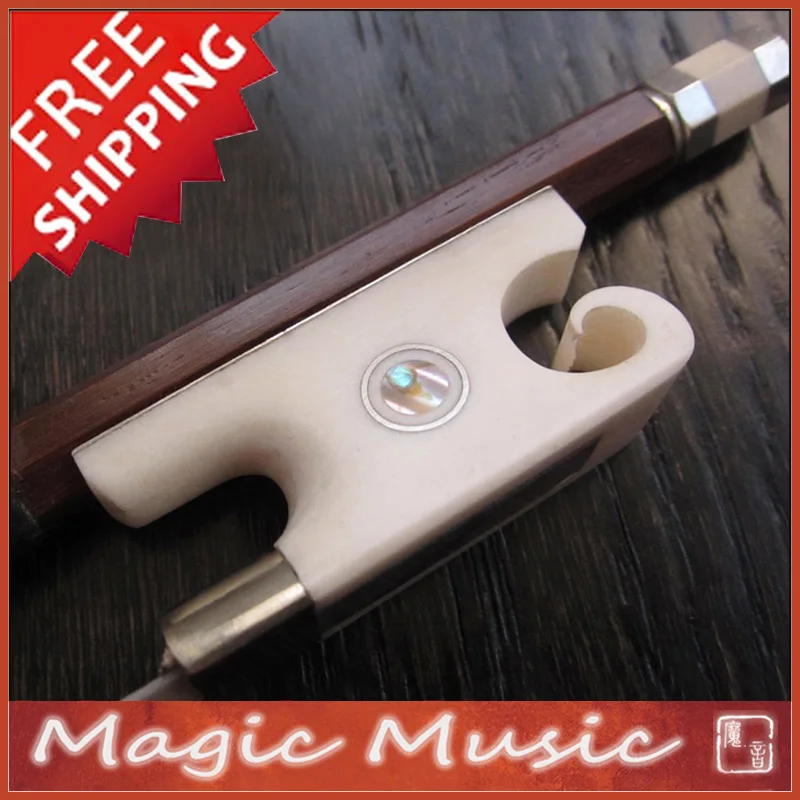 

Free Shipping! SILVER PERNAMBUCO Violin Bow with White OX-Bone Snail Pattern Frogs Size 4/4, Quick Response