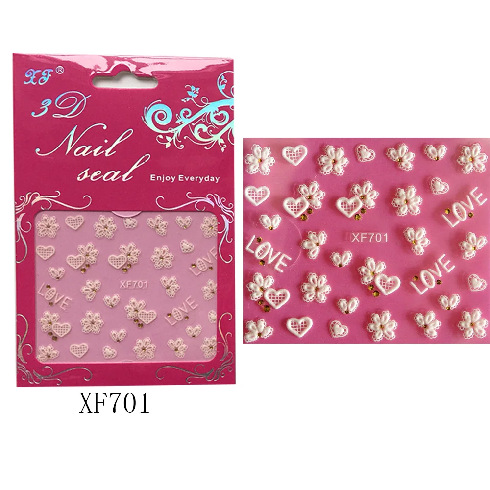 

1 Sheet 3D Mixed Flower Nail Art Sticker Decals Tips Stickers Water Transfer
