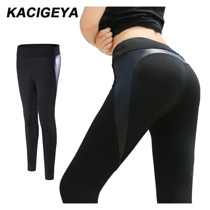 

Woman Sport Fitness Pants Patchwork Spandex Jogging Leggings Breathable High Elastic Sport Tights Women Black Yoga Gym Trousers