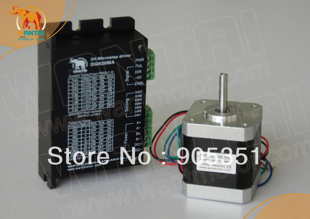 

High quality !!! CNC Nema 17 Stepper Motor 70oz-in,2.5A & 1.7A,12-36VDC,128 driver
