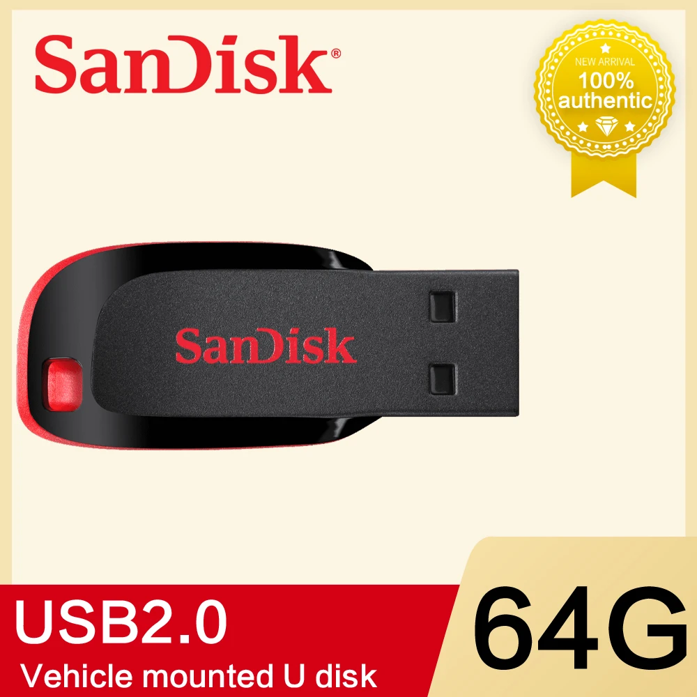 Sandisk CZ50 USB флеш-накопитель, мини-флеш-накопитель, автомобильная USB флешка, 8 ГБ, 16 ГБ, 32 ГБ, 64 ГБ, 128 ГБ, карта памяти, флешка